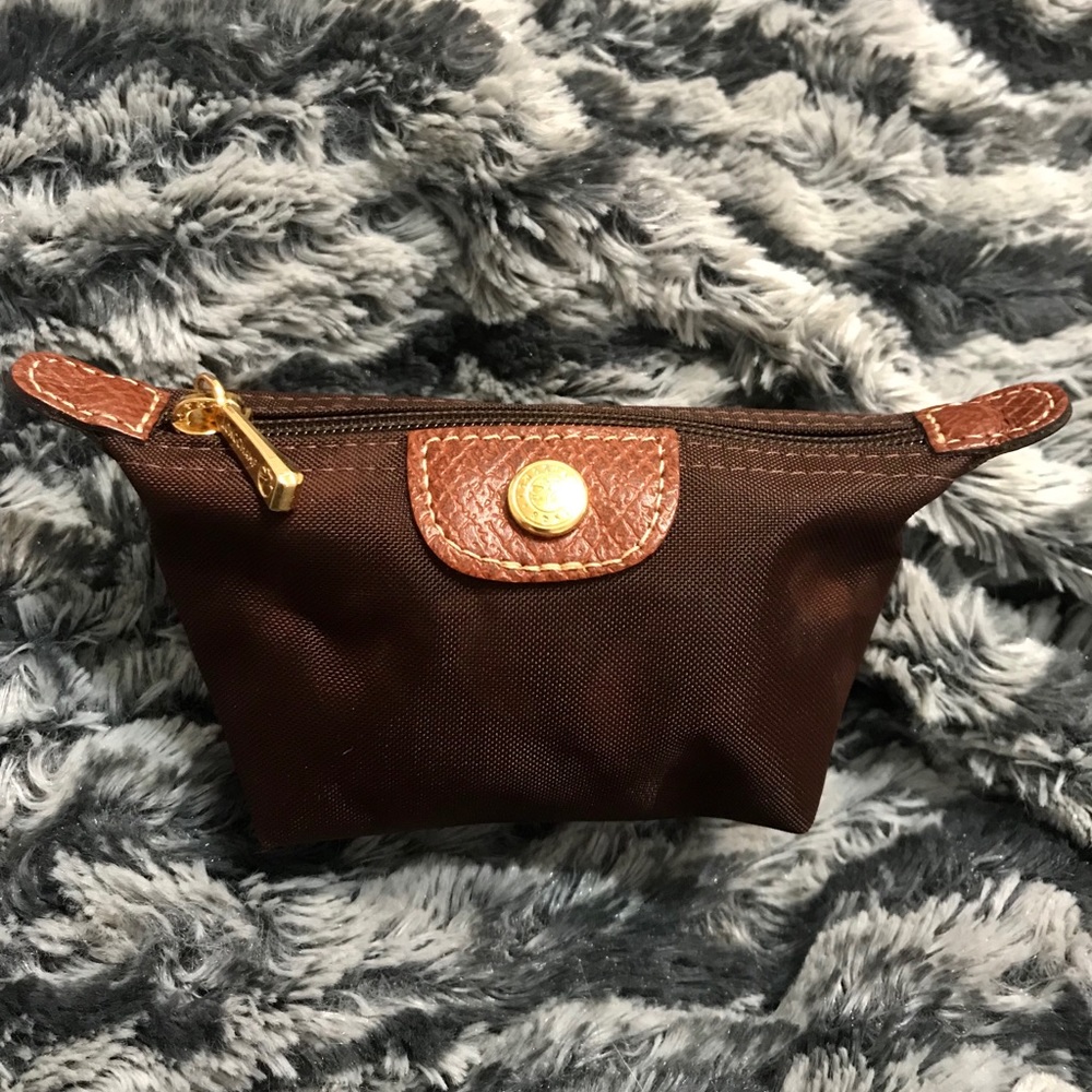 Brown Longchamp chain purse